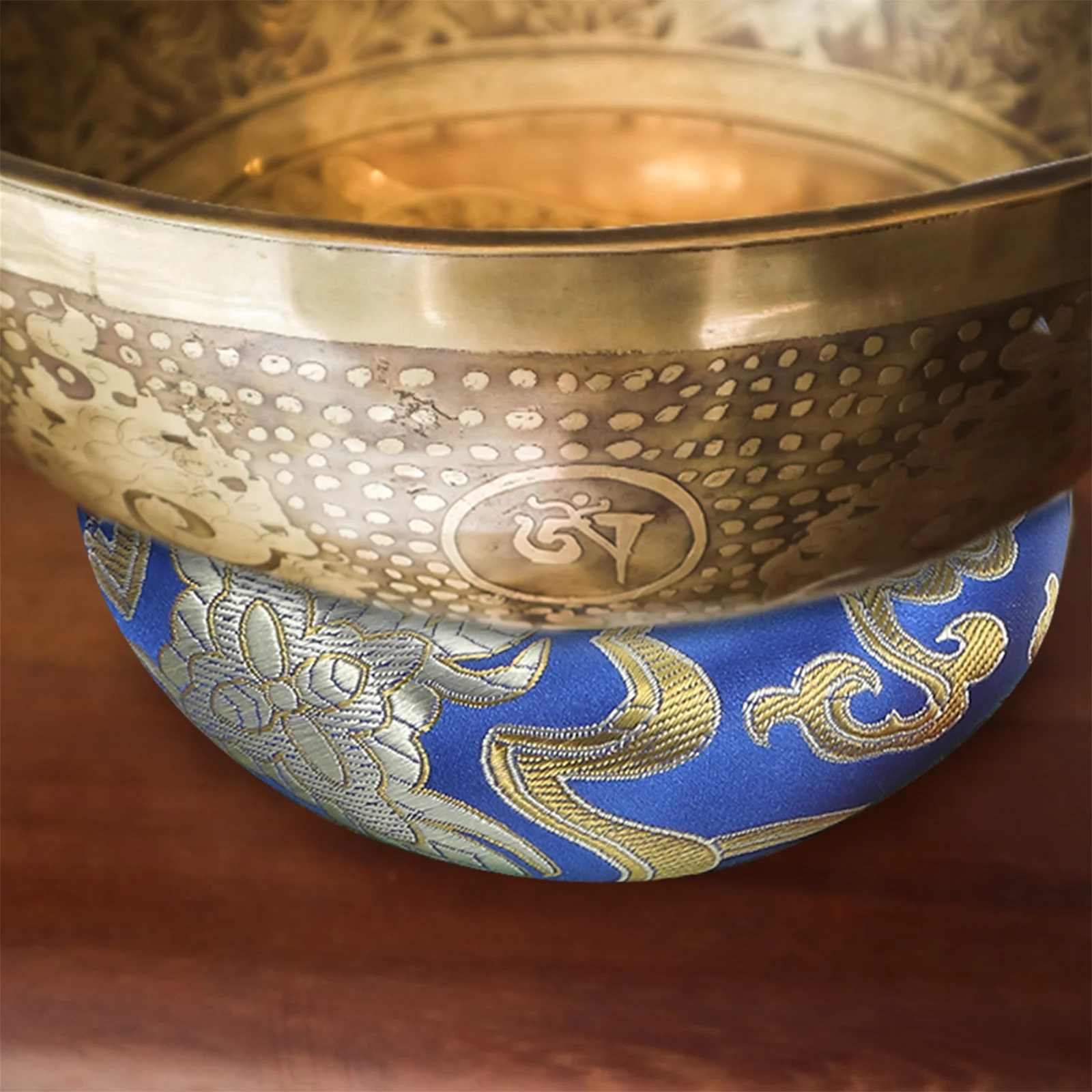

Mat Singing Bowl Sound Pad Tibetan Ring Decor Cushion Decorative Holder Instruments Round Cotton Cloth Parts