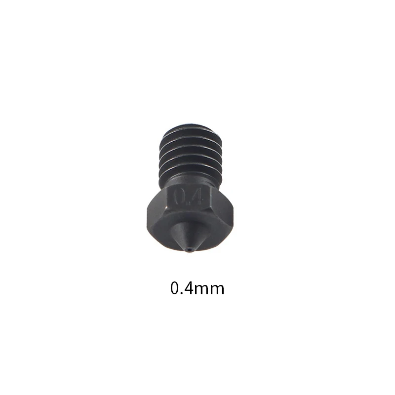 New Hardened Steel Nozzle 0.3-0.6mm V6 Nozzle Compatible Carbon Fiber  Filament For V6 3d Printer Accessories Matrix Extruder - AliExpress