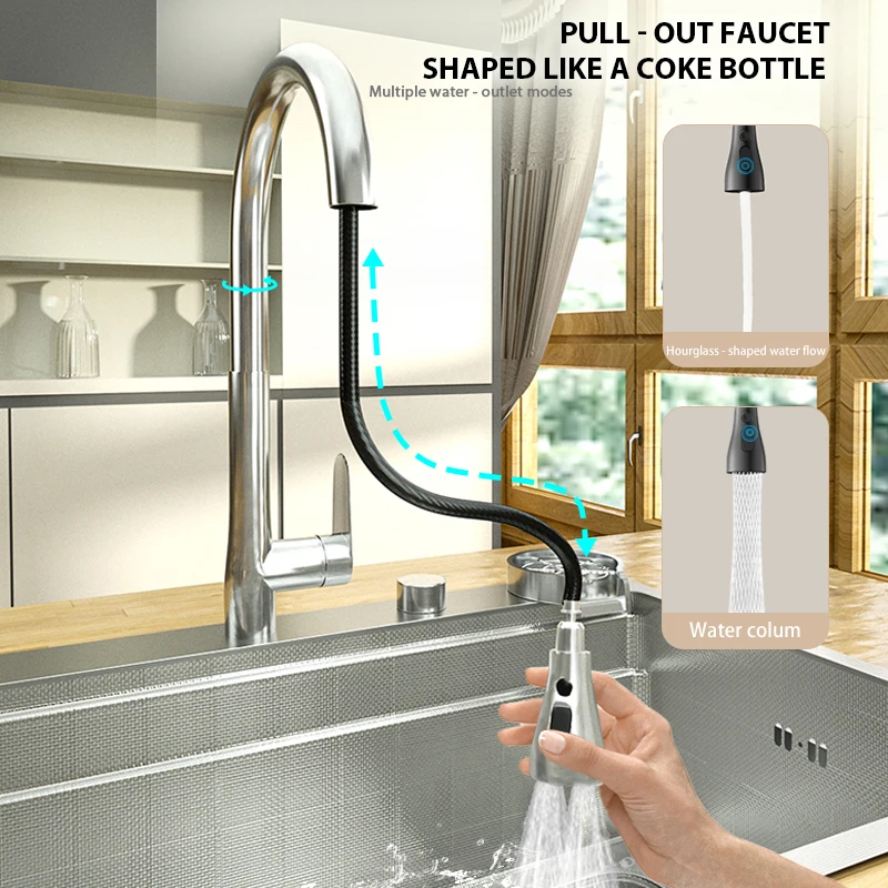 Stainless Steel Kitchen Sink Large Single Slot Multifunction Washing Dish and Vegetable Basin Kitchen