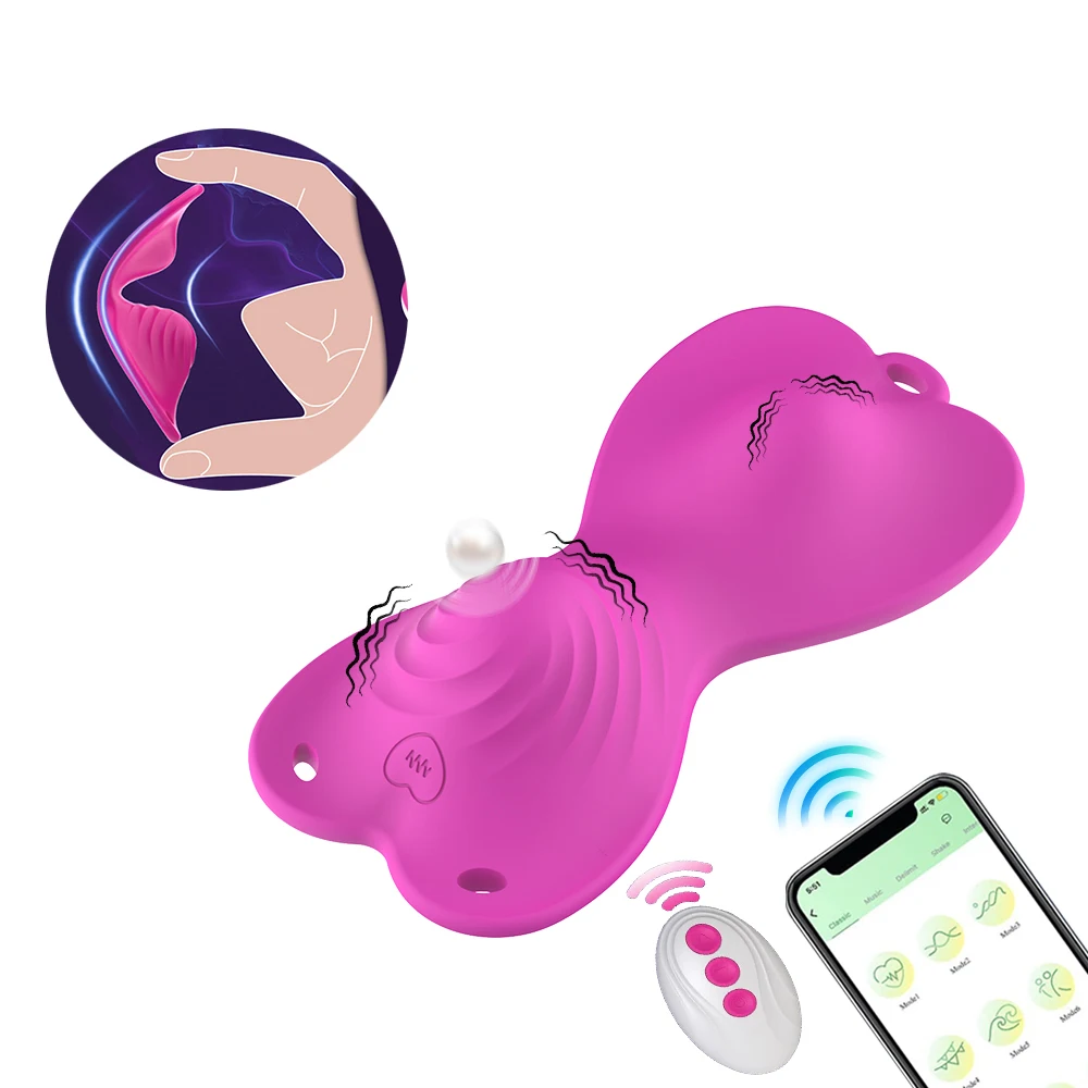 APP Fernbedienung Vibrator Schmetterling Klitoris Stimulator Dual Motor Tragbare Vagina G-punkt Massager Weibliche Erwachsene Sex Spielzeug für Frau