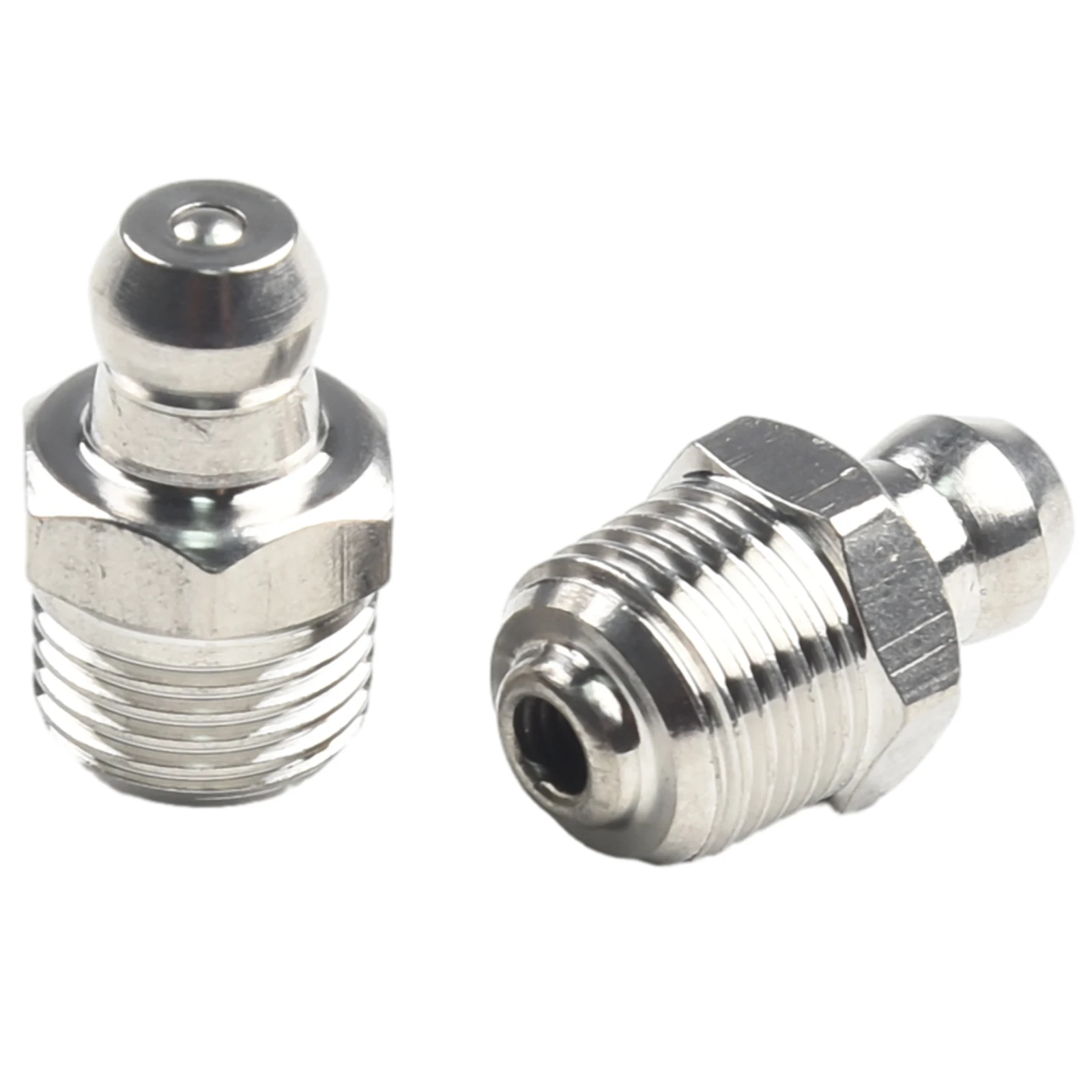 10Pcs Straight HydraulicGrease Fitting M10 Thread Kit GreaseNozzle Connection Stainless Steel Grease Nipples For Bearings