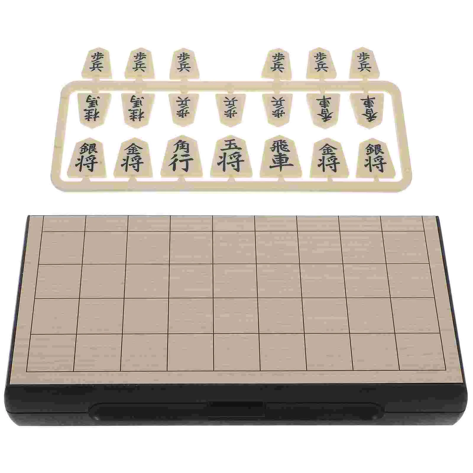 Japanese Shogi Chess Folding Magnetic Board Shogi Chess Japanese Xiangqi with Drawers and Traditional Playing Pieces