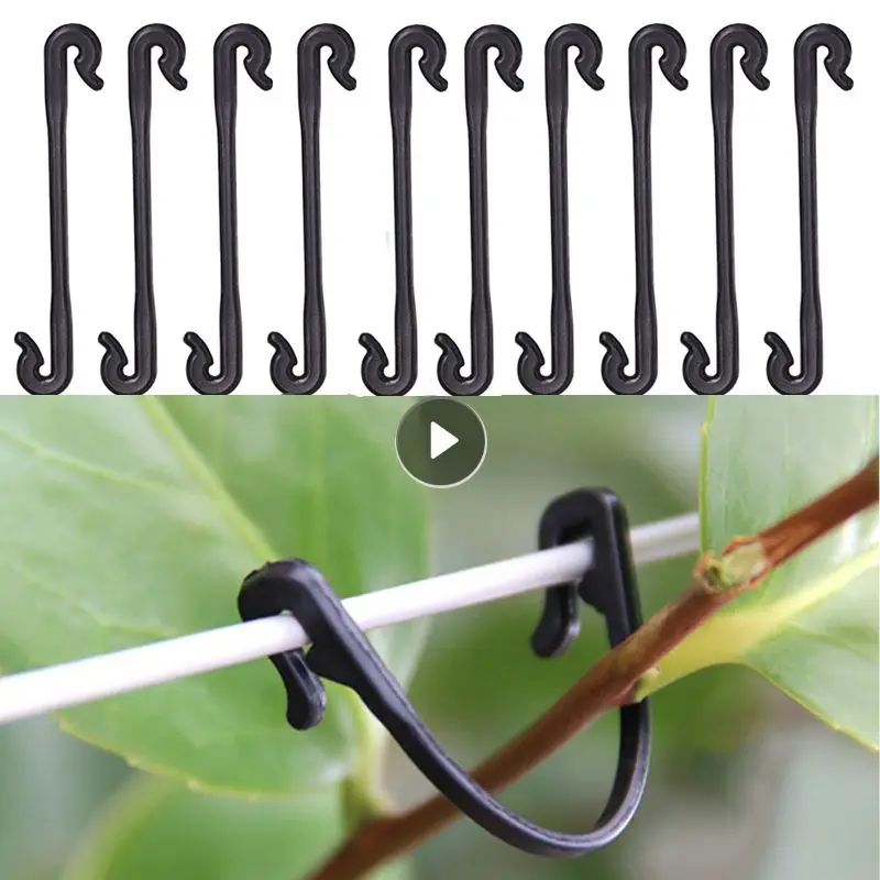 

50PCS Plastic Plants Clips Plant Climbing Wall Self-Adhesive Fixator Tomato Support Clips Grape Rack Mesh Fasteners Clips