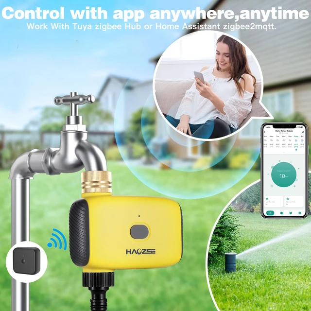 Tuya Smart Zigbee Watering Timer Automatic Drip Irrigation Controller Smart Water Valve Garden Automatic Watering System 2