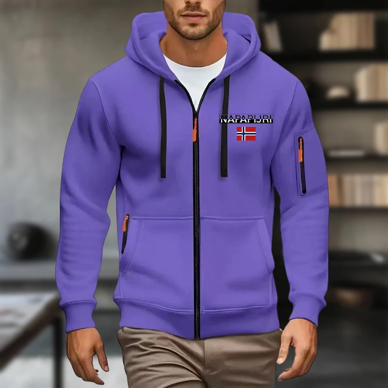 Unisex Retro Oversized Fleece Zipper Hoodie