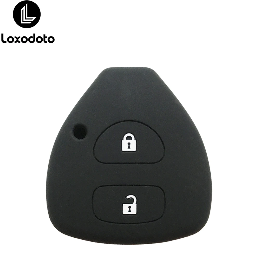 Car Key Case Silicone Car Key Cover Shell Chain for Toyota Rav4 Corolla etc.
