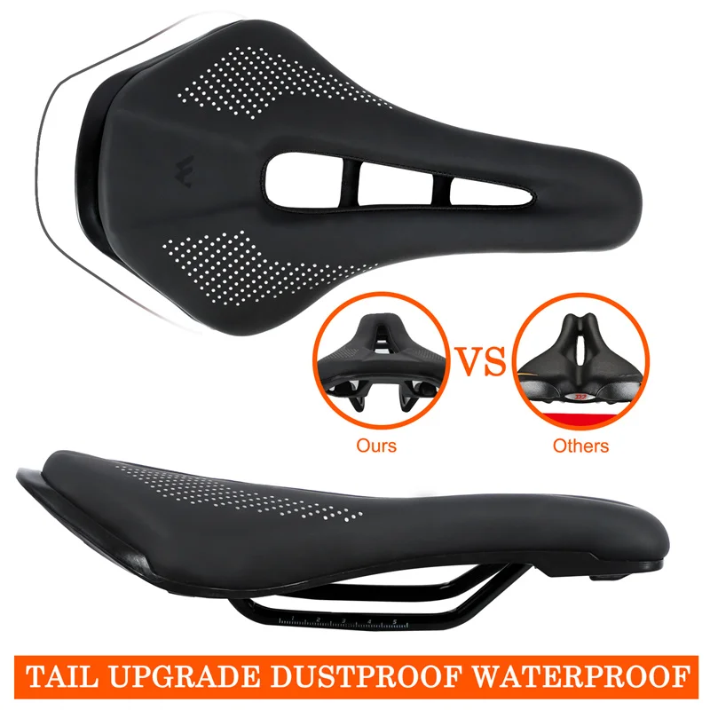 West biking ultraleicht mountraleid fahrrad sattel mtb kurze nase rennrad sitz pu leder hohl prost atic sattel fahrrad teile – Detail 3