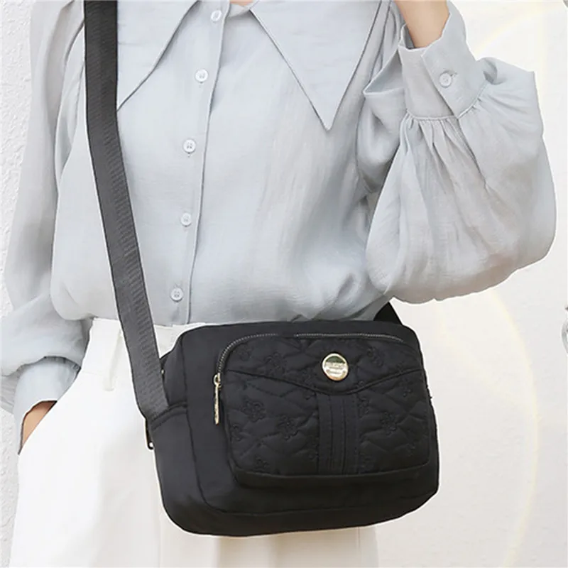 

Women's Simplicity Fashion Nylon Soft Crossbody Bags Portable Females Leisure Shoulder Bags Large Capacity Ladys Messenger Bags