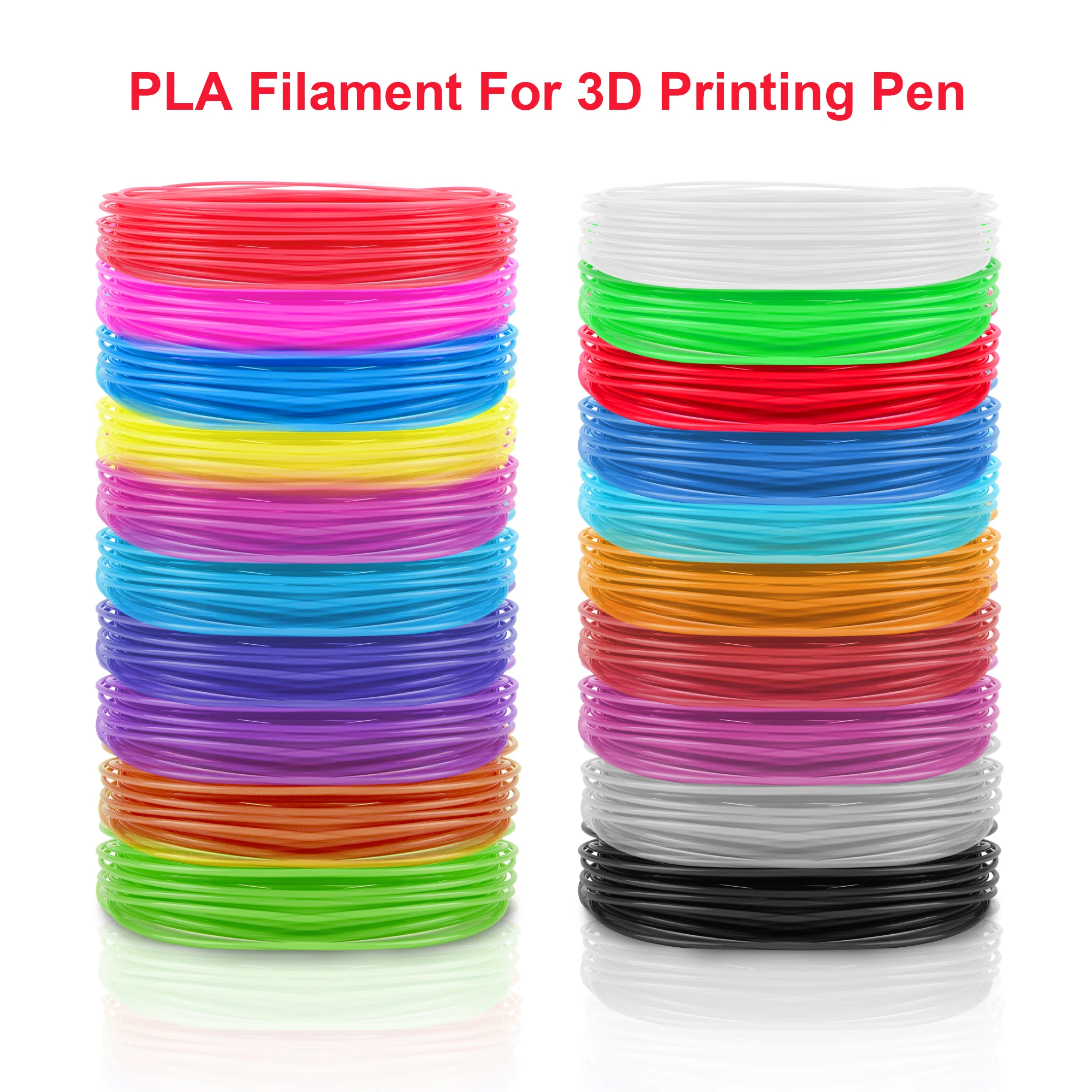 3D Pen PLA Filament 1.75MM Diameter 9M/36M/50M/100M/200M Colorless Odorless and Safe 3D Printing Material for Pen 3d printing pen filament