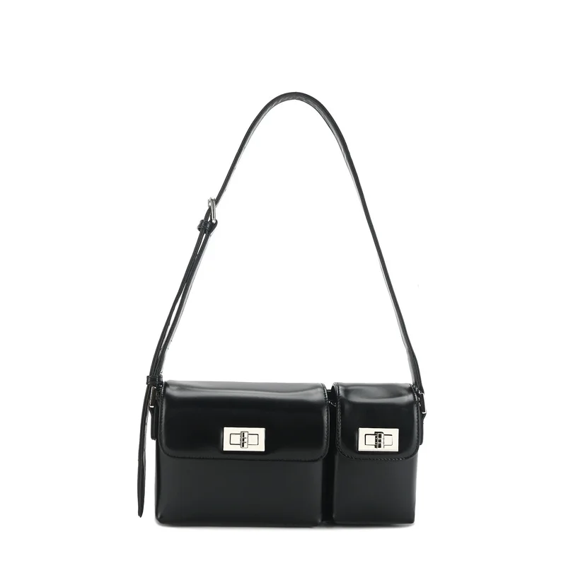 

Kendou the same cowhide twin underarm bag single shoulder new retro crossbody bag for women small square hand bags