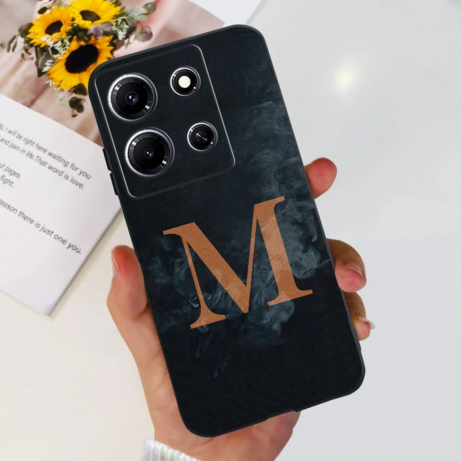 Luxury Letters Soft Silicone Bumper Back Cover Case
