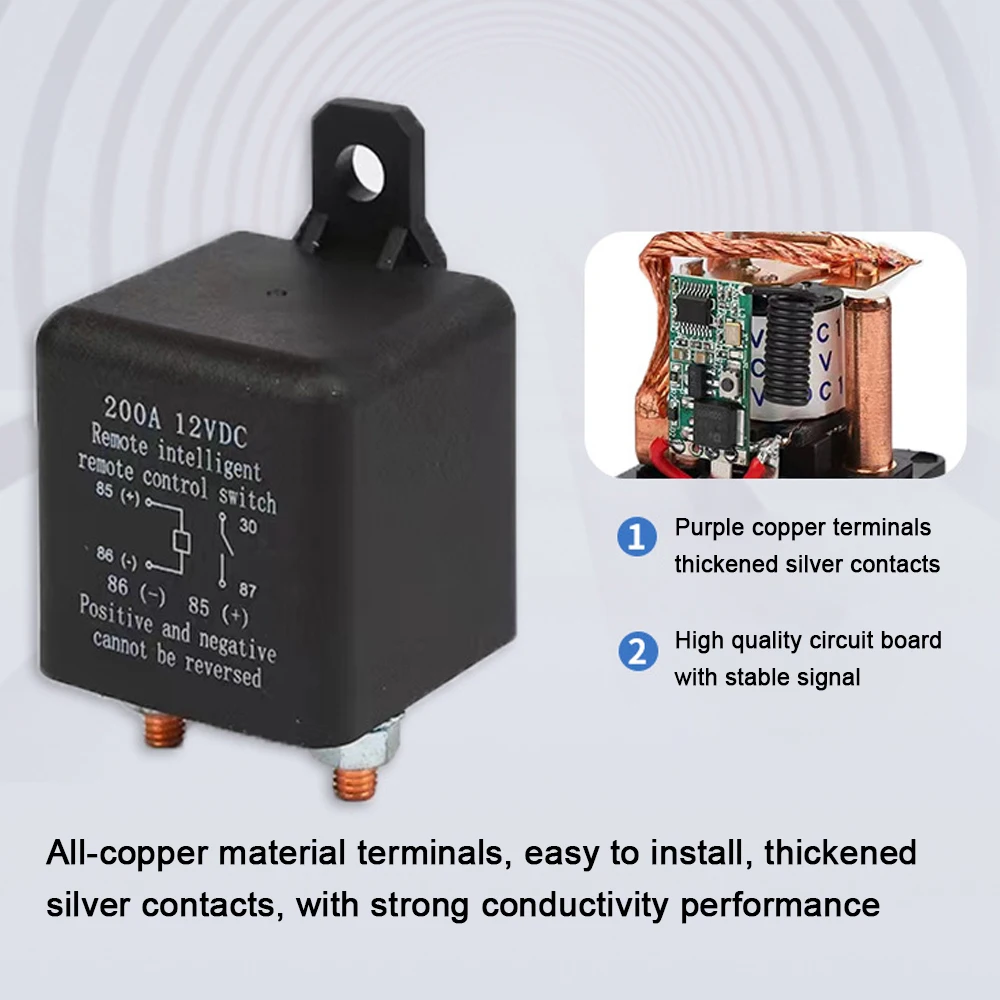 Stacca Batteria 12V Interruttore Stacca Batteria Relè 12V 200A Interruttore  Batteria Con 2 Telecomandi Antifurto Auto Disconnessione Batteria Stacca  Batteria per Auto Camion Moto Barca RV (200A) : : Auto e Moto