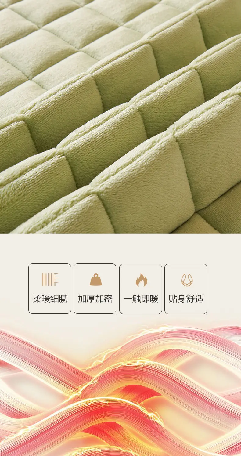 Description Picture 5 of itemWinter Velvet Mattress Toppers Home Textile Double Bedspread BedSheet Bed Cover Thin Folding Tatami Mat Mattress Protector Cover