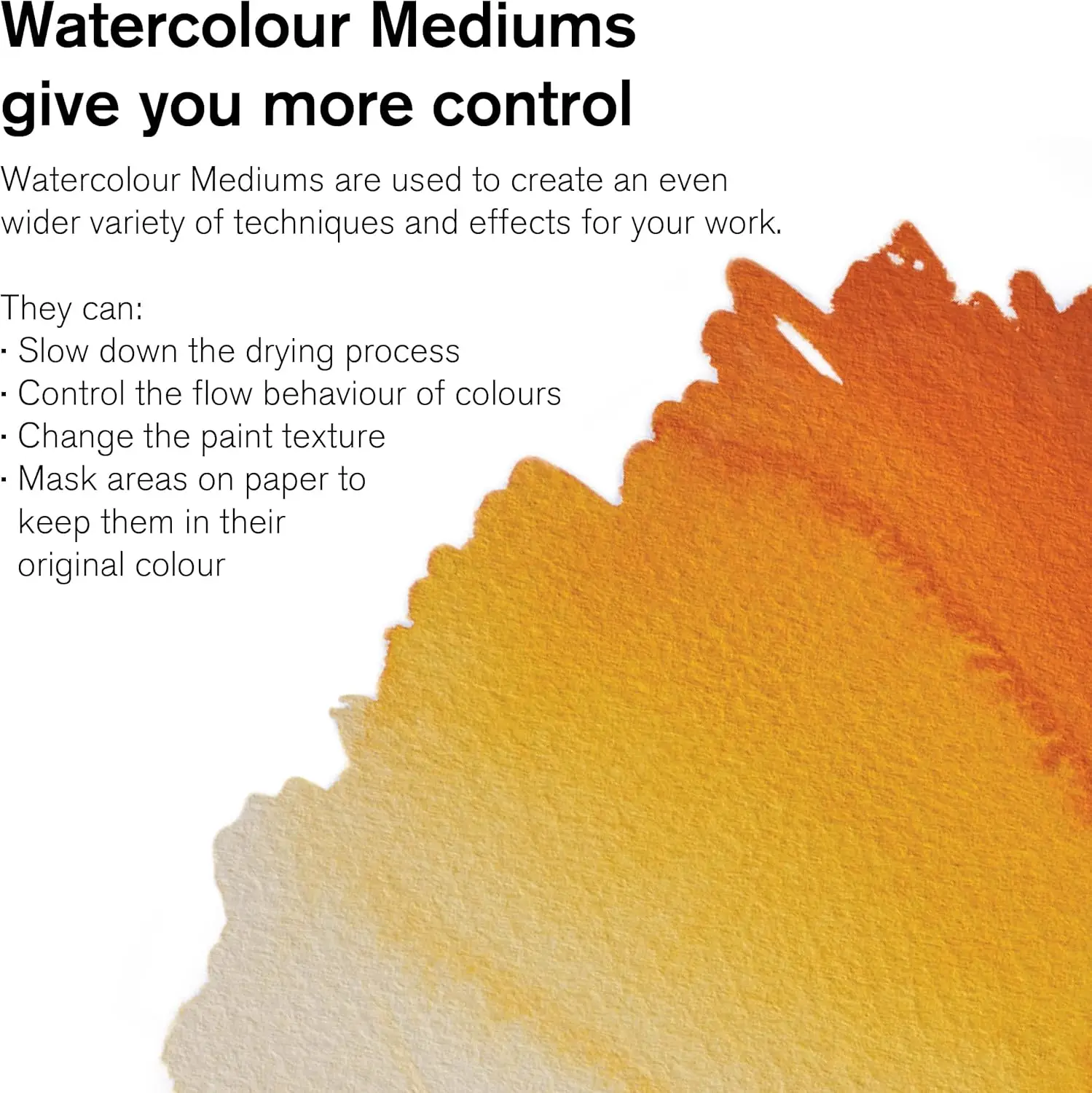 Winsor & Newton Watercolor Medium 75ml (2.5-oz) bottle Granulation Medium / Art Masking Fluid / Blending Gum Arabic Ox Gall watercolor masking liquid