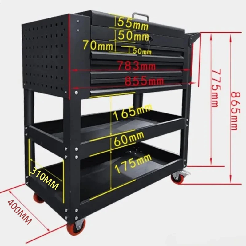 Tools Cabinet Heavy Trolley Screwdriver Wrench Storage Rack Tool Cabinets Garage Workshop Drawer Tool Boxes Cart Organizer