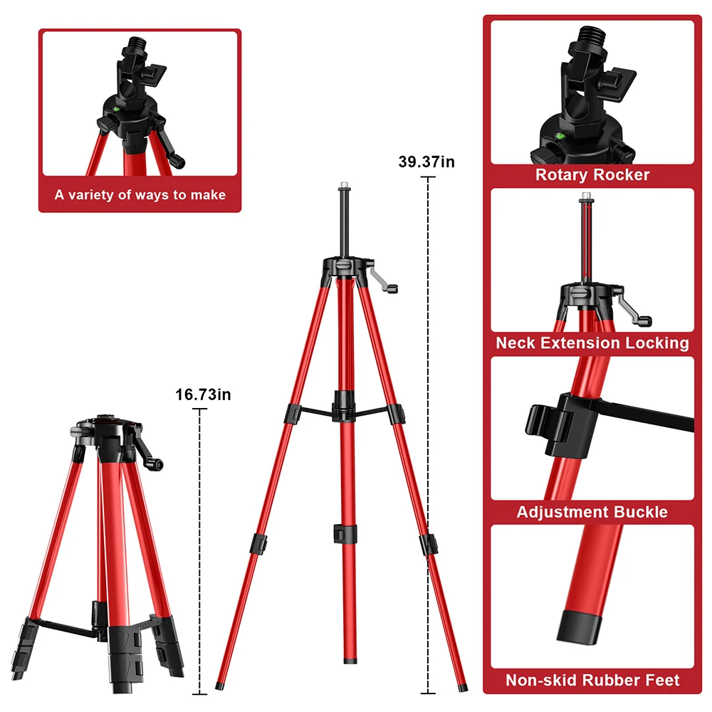 4D 16 Lines Professional Lazer Level L 360 Self Leveling 4x360&deg; Cross Line Laser with Tripod Nivel Laserfor Build Tools