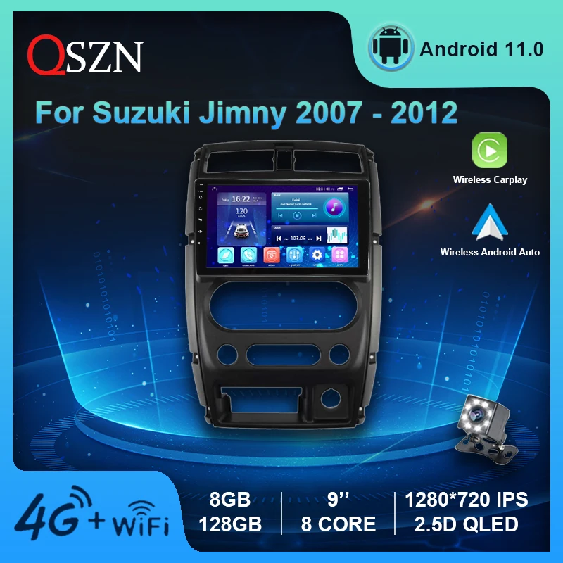 

QSZN Android 11 Car Radio For Suzuki Jimny 2007 - 2012 Video Multimedia Player GPS With Canbus Carplay Auto 8+128G IPS Stereo