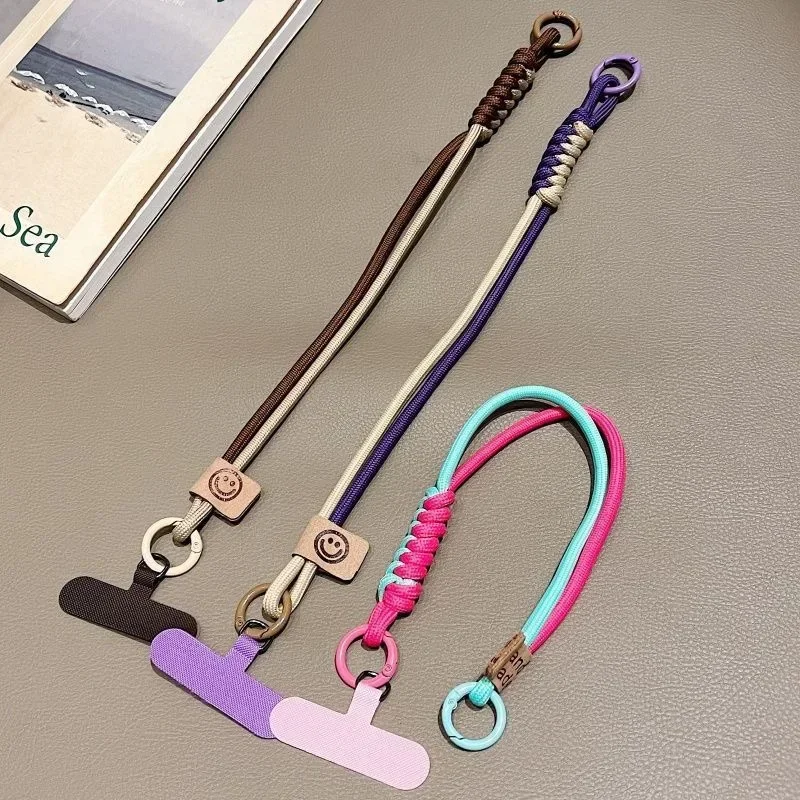 Luxury Braided Wrist Mobile Phone Lanyard with Anti-Fall Hand-held Pendant