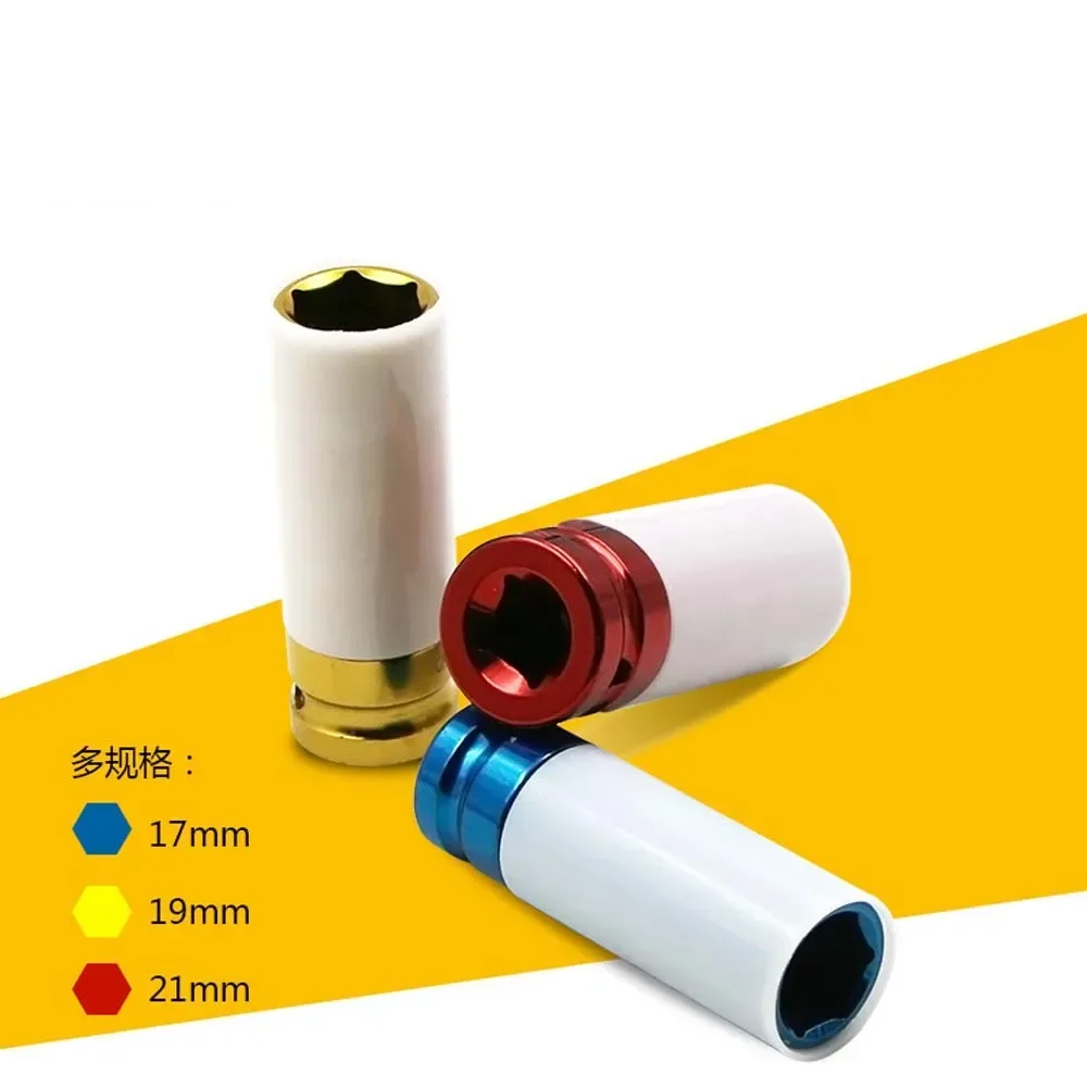 1/2 "3Pcs alloy sleeve drive thin wall wheel depth impact nut removal socket Set 17mm 19mm 21mm car garage maintenance repai