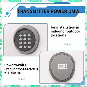 3C Electron Metal Wireless Keypad Gate Opener Keypad Rolling Code 433Mhz Keypad For Garage Gate Door Access Control High Quality 1