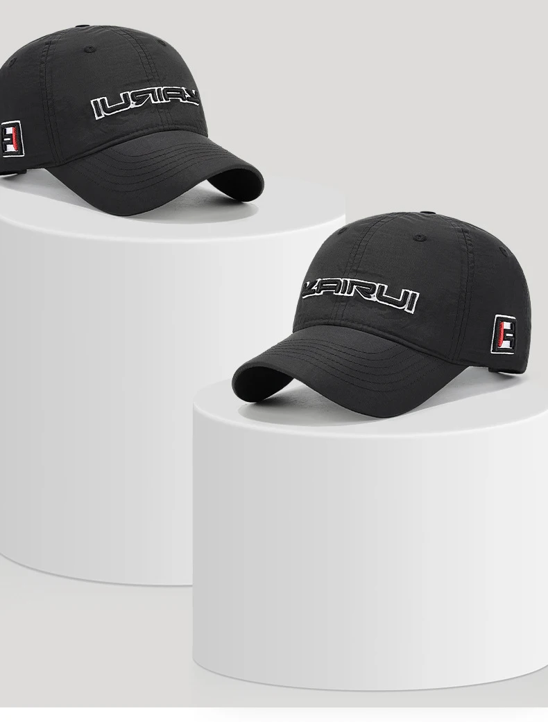 Vier-Jahreszeiten Schnelltrocknende Wasserdichte Kurzbrim-Baseballkappe Outdoor-Freizeit-Sonnenhut Modische Entenschnabel-Kappe – Detail 2
