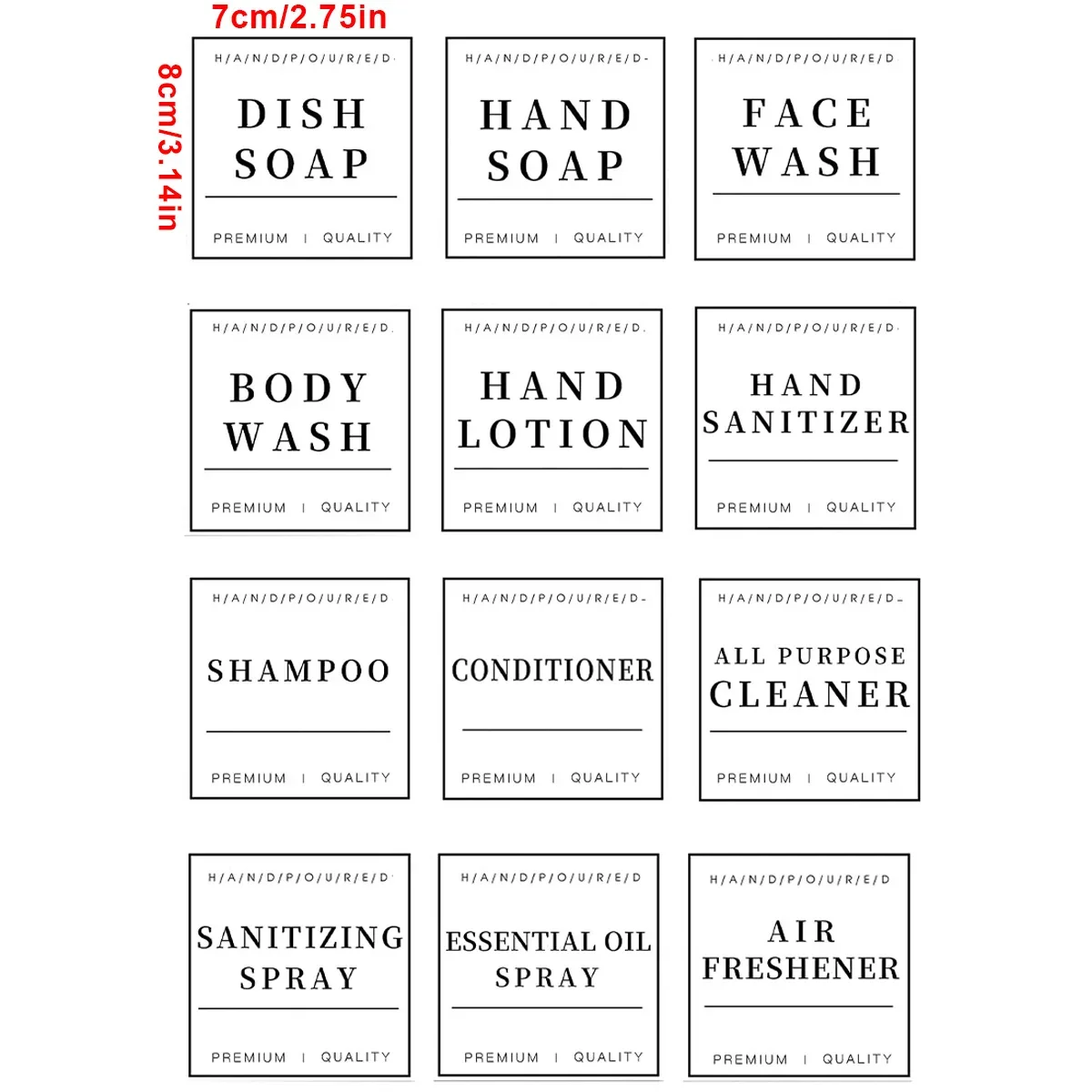 24 PCS Bathroom Labels Sticker Lotion Label Sticker Waterproof Shampoo Conditioner Body Wash Shower Soap Dispenser Labels 5