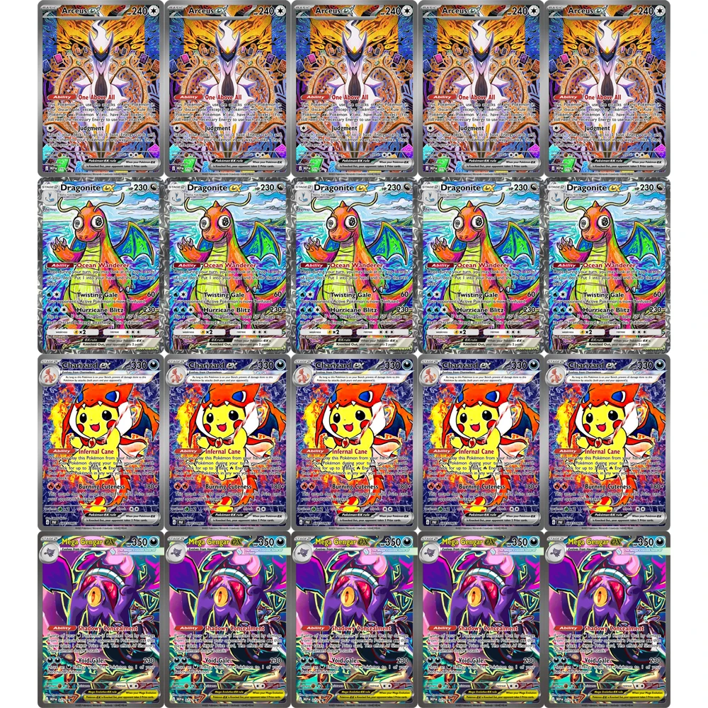 DIY Collection Cards - Arceus Themed Anime Card Gift Toy