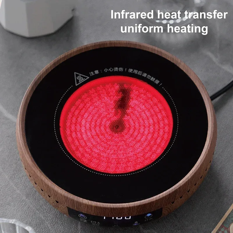 220V Electric Ceramic Heaters Tea Mocha Coffee Maker Heating Furnace Electric Tea Stove Adjustable Temperature Heater 1100W coffee heater electric tea stove electric furnace