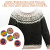 100 Pcs Wood Button Scrapbooking DIY Crafting Knitting Round Button Ornament Shirt Jeans Useful Wooden Fastener 25mm 5