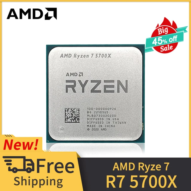 Amd Ryzen 7 5700x R7 5700x 3.4 Ghz Eight-core Sixteen-thread 65w Cpu  Processor L3=32m 100-000000926 Socket Am4 No Fan - Cpus - AliExpress