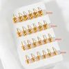 Stainless Steel Round Ball Earrings Rose Gold Silver Color Bead Ear Studs Women Geometric Jewelry Minimalist 3mm 4mm 5mm 6mm 4