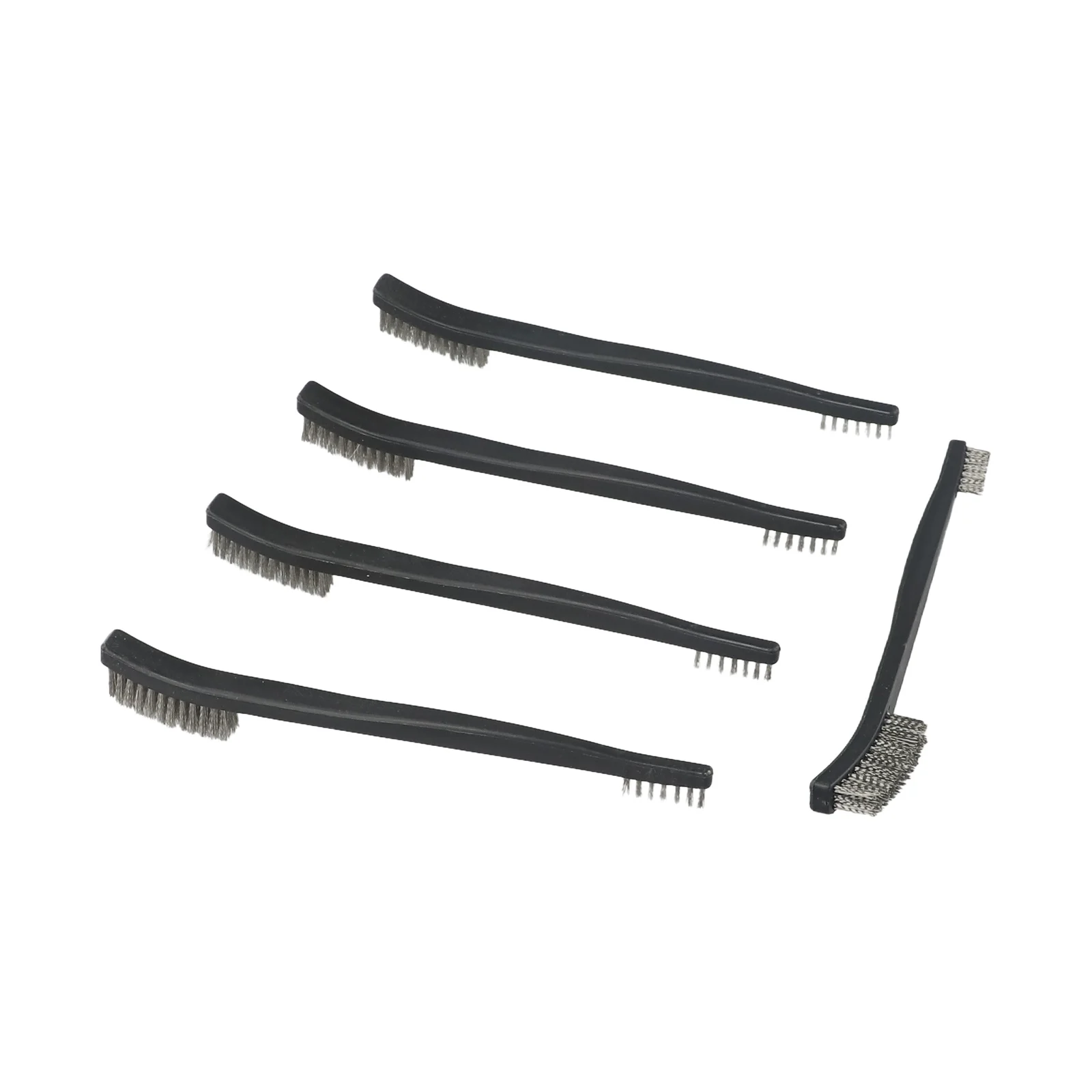 5pcs Double Head Wire Brush Set Steel Wire/Copper Wire/Nylon Cleaning Toothbrush Detail Metal Rust Brush Polishing Cleaning Tool