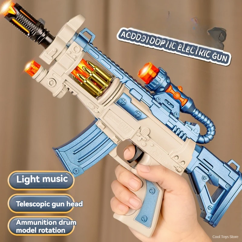 Toys Boys Kids M416 Toy Guns Model Sounds Lights Flashing Vibrate Machine Gun Pistol for Children Birthday Gifts Cosplay Games 5