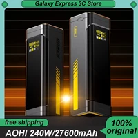 AOHI The Future Starship Power Bank 240W 27600mAh Large Capacity LED Display Power Bank with 3FT C-C Cable Two-way Quick Charge 1