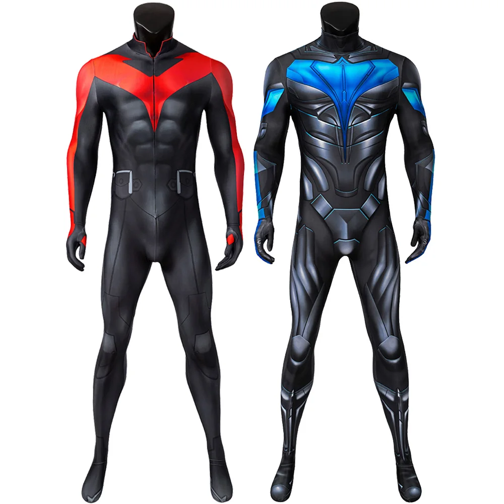 

Carnival Halloween Costume Judas Contract Teen Dick Grayson Cosplay Outfit Adult Men Stretchy Bodysuit