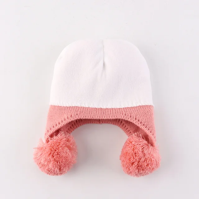 Baby Winter Hat with Earfalp Toddler Girls Boys Beanie Kids Warm Fleece Lined Knit Hat with 2 Cute Ears 2