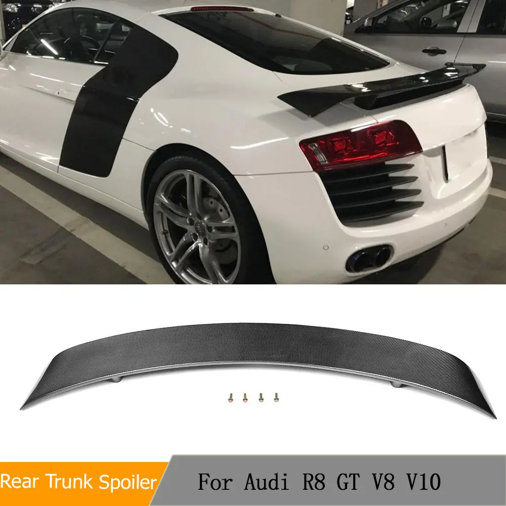 

Carbon Fiber / FRP Car Rear Trunk Racing Spoiler Lid for Audi R8 GT V8 V10 2008-2015 2-Door Spoiler Boot Wing Lip Car Body Kits