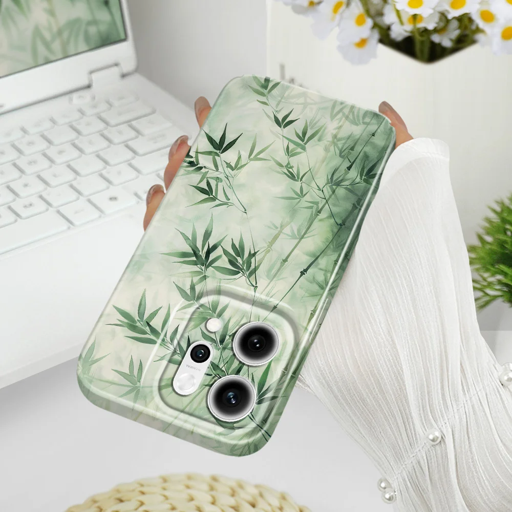Green Bamboo Forest Phone Case - Elegant Eco-Friendly Hard Cover