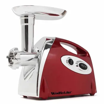Powerful 2800 Watts Electric Meat Mincer Grinder Sausage Maker Filler Kitchen Mincing Machine Stainless Steel Red 2
