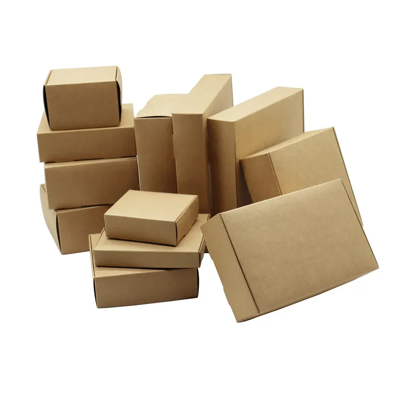 thumbnail image 1 of 50 piezas DIY Kraft Multi Size Cute Square Kraft Packaging Box Wedding Party Favor Supplies Handmade Soap Chocolate Candy Gift Box, 1 of 5