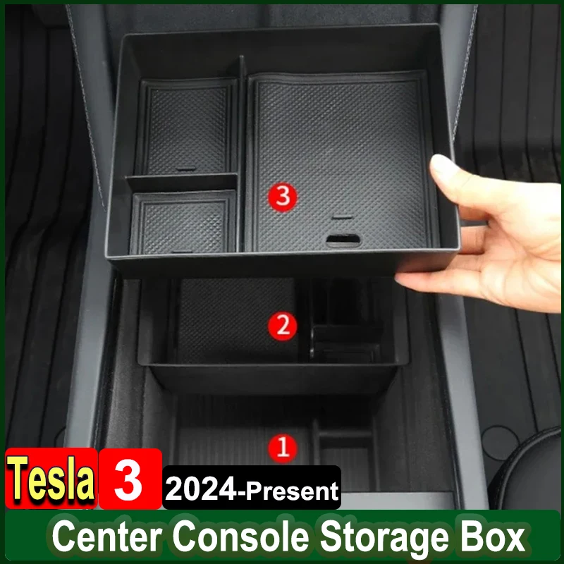 For Tesla New Model 3 Highland 2024 Center Control Storage Organizer ...