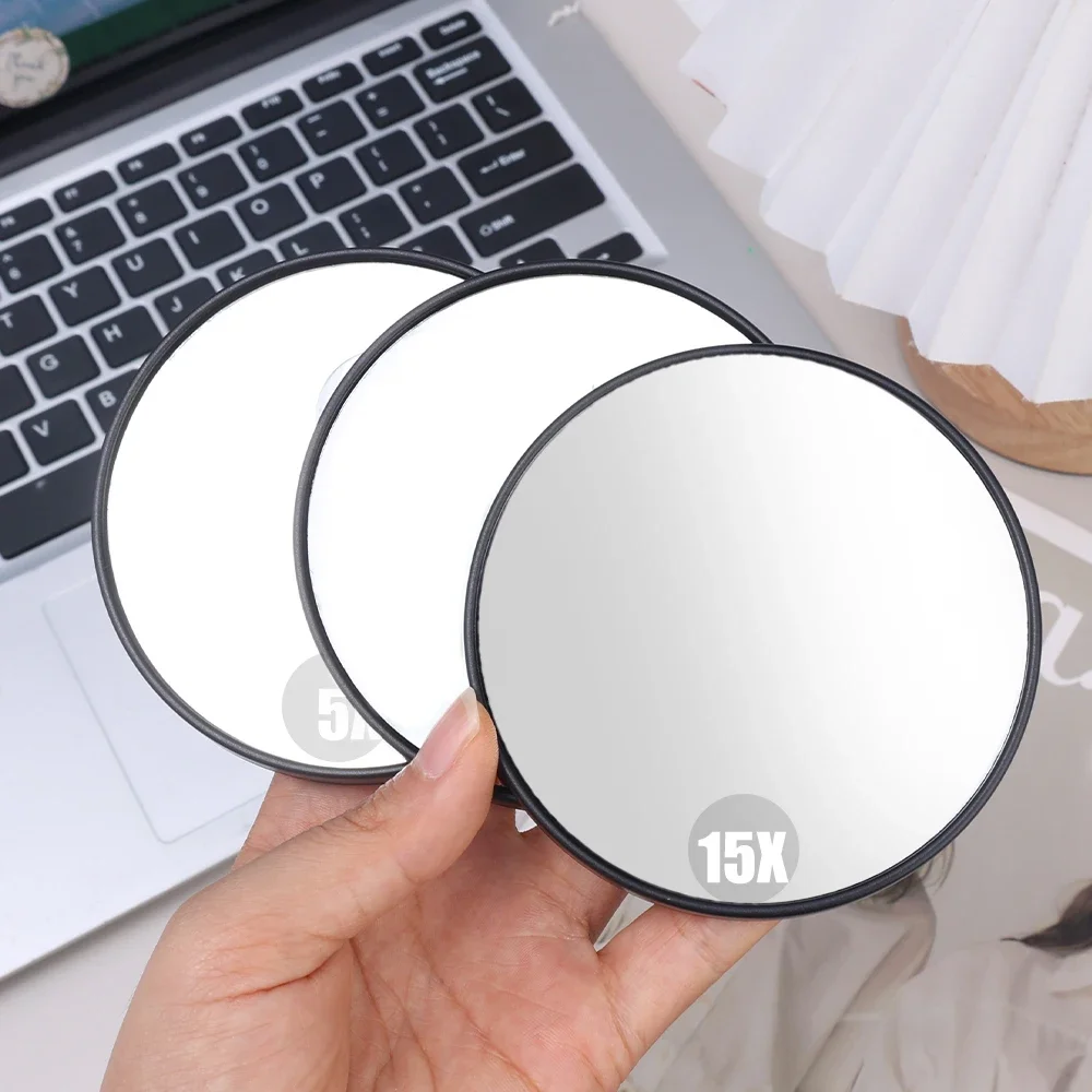 5X Magnifying Mirror 3Suction Cup Large 3.5Inch Magnified Mirror 20X Travel Portable Round High Magnification Makeup