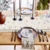 Happy Easter Bunny Egg Linen Table Runner Holiday Party Decor Spring Carrot Plant Plaid Table Runners Kitchen Dining Table Decor 4