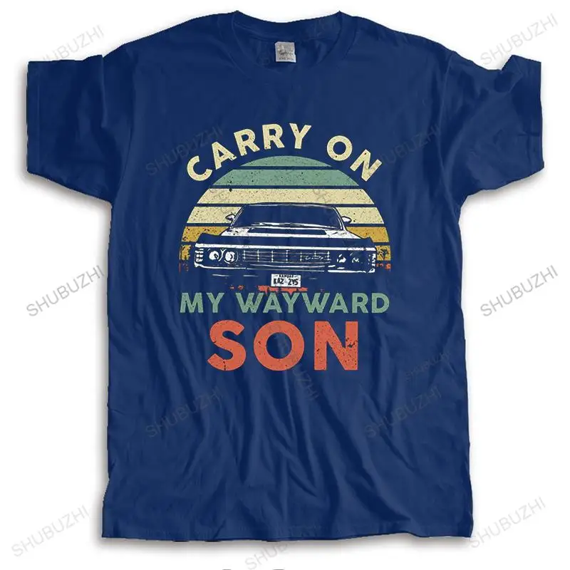 

Футболка мужская с надписью «Carry On My Wayward Son»