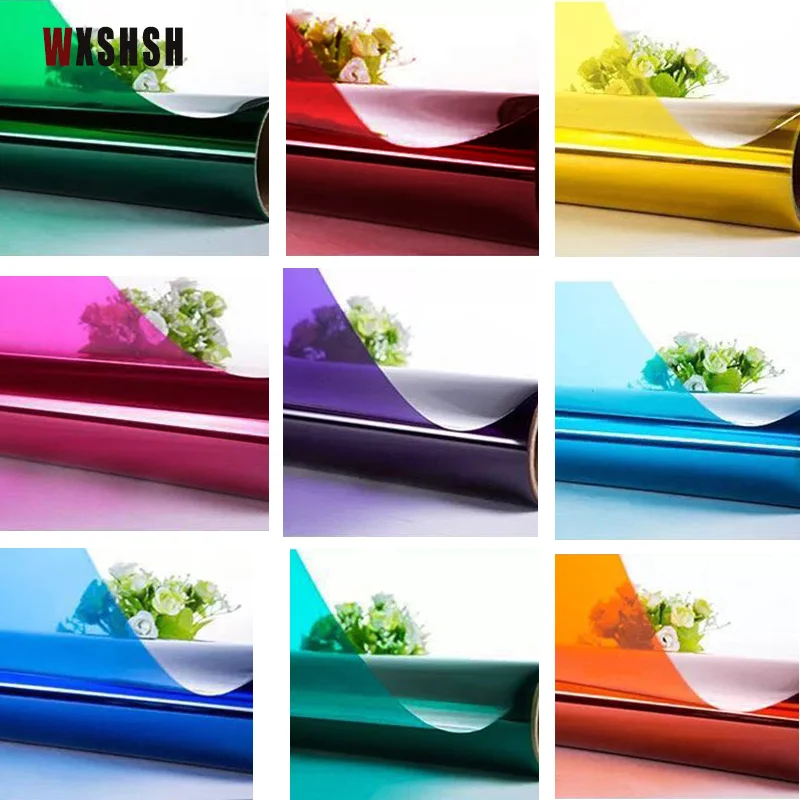Window glass sticker UV-Proof Self-adhesive PET Decorative protective film for glass For Office Store Market Multi-Color