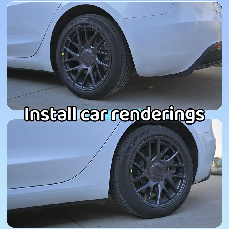 4個入りホイールハブキャップカバー テスラ モデル3 ハイランド