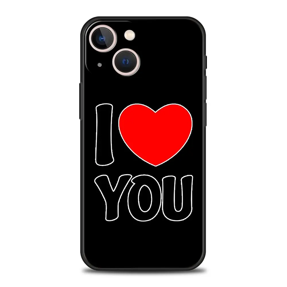 Pink Heart Luxury Silicone Phone Case - I Love You Design with Enhanced Protection