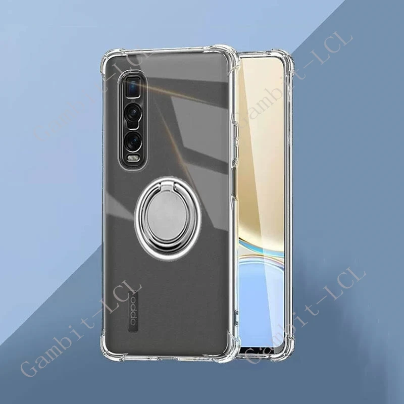 Enhanced Back Ring Holder Bracket Phone Case - Soft TPU Cover for 6.7 Smartphones (2020)