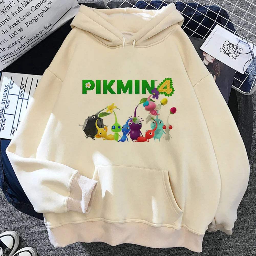 Felpe Con Cappuccio Pikmin Donna Funny Anni '90 Hoddies Pullover Streetwear Femminile
