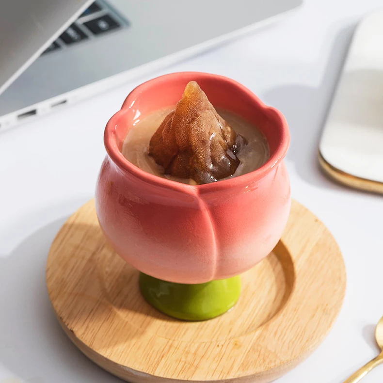 Kawaii Tulip Pastel Ceramic Dessert Cup - Limited Edition